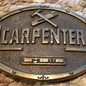 Solid Brass CARPENTER'S Belt Buckle